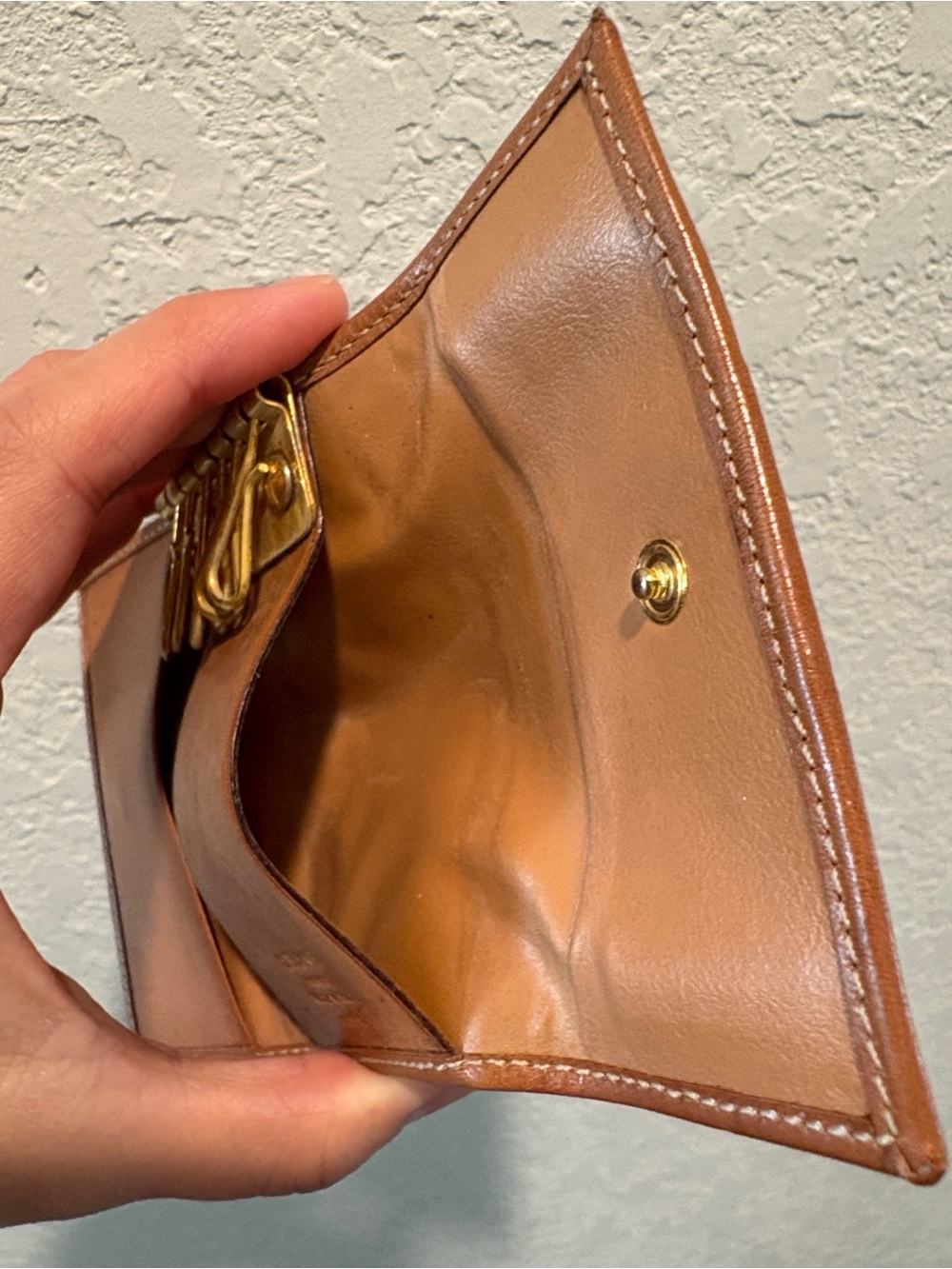 Celine Beige Canvas & Brown Leather Key Card Holder - Picture 9 of 13